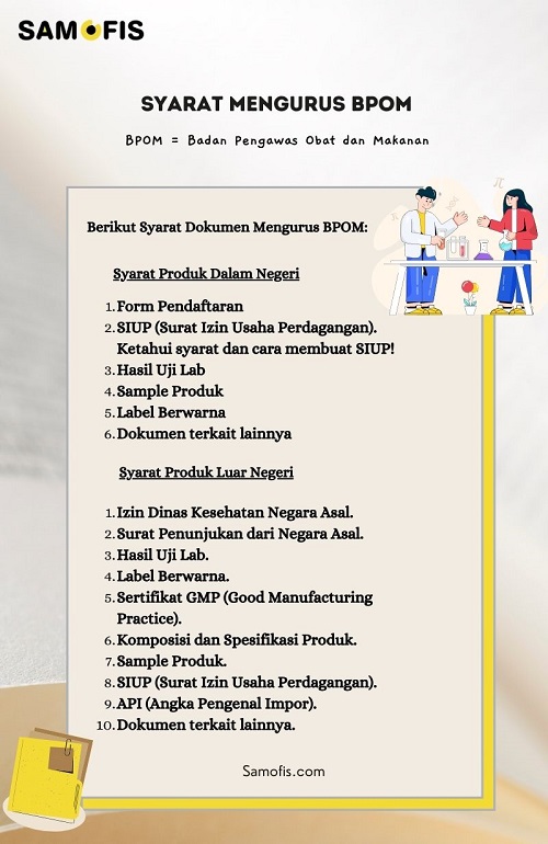 Syarat Mengurus BPOM - BPOM adalah - Samofis - samofis.com